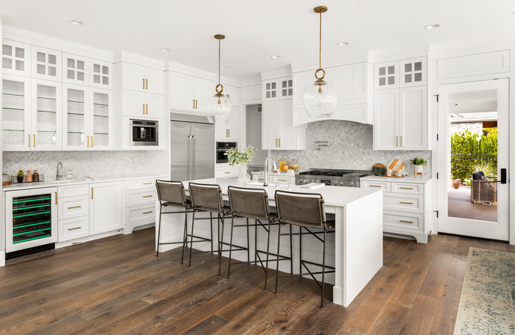 kitchen in newly constructed luxury home