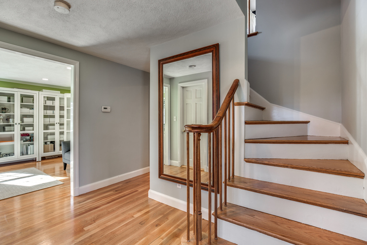 Foyer in beautiful house. Home interior.